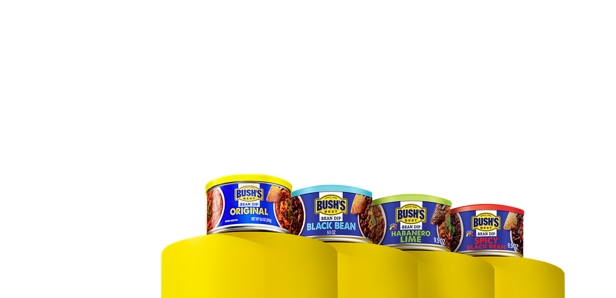 Bush Beans Dips on Pedestal