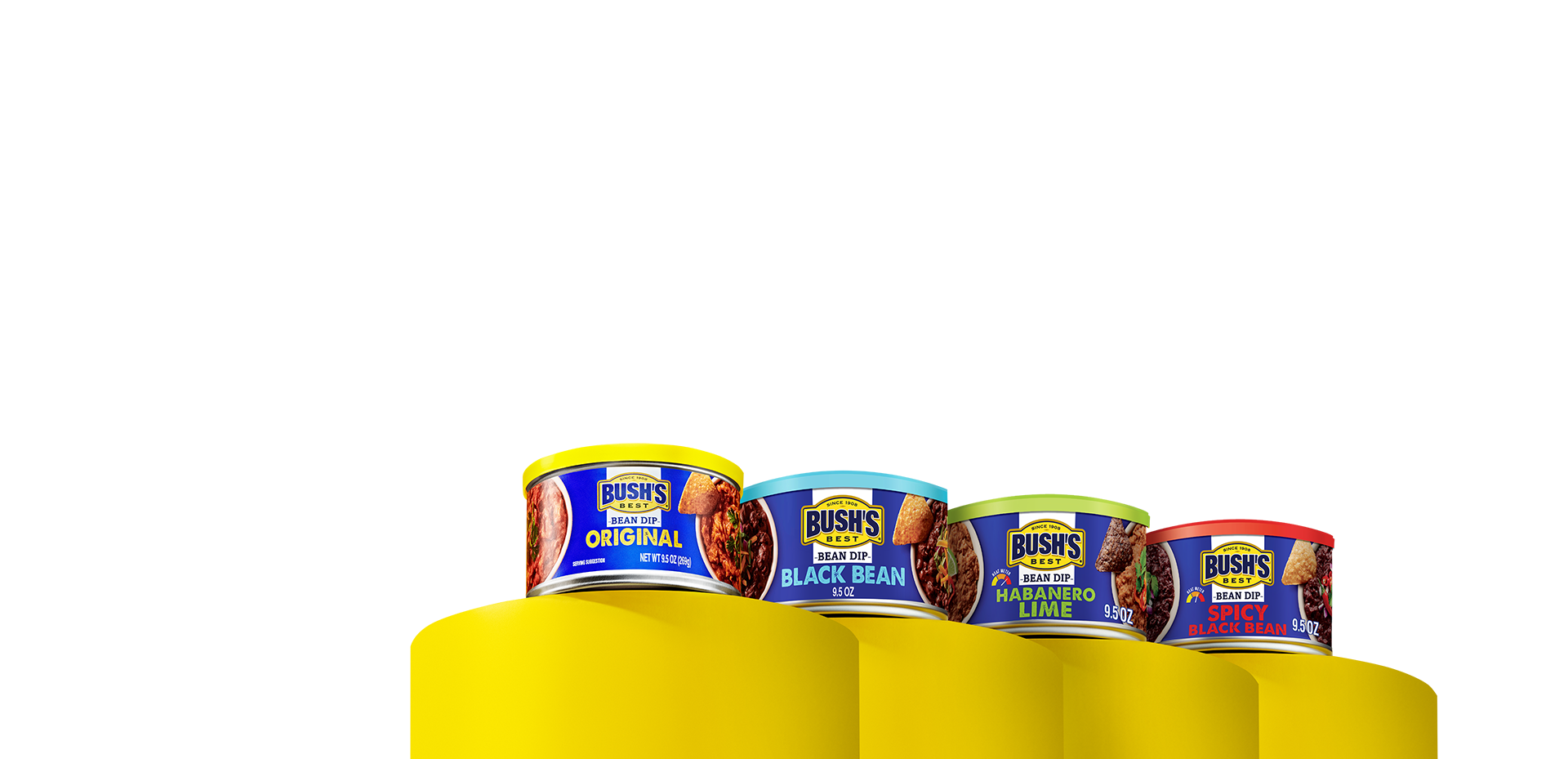 Bush Beans Dips on Pedestal